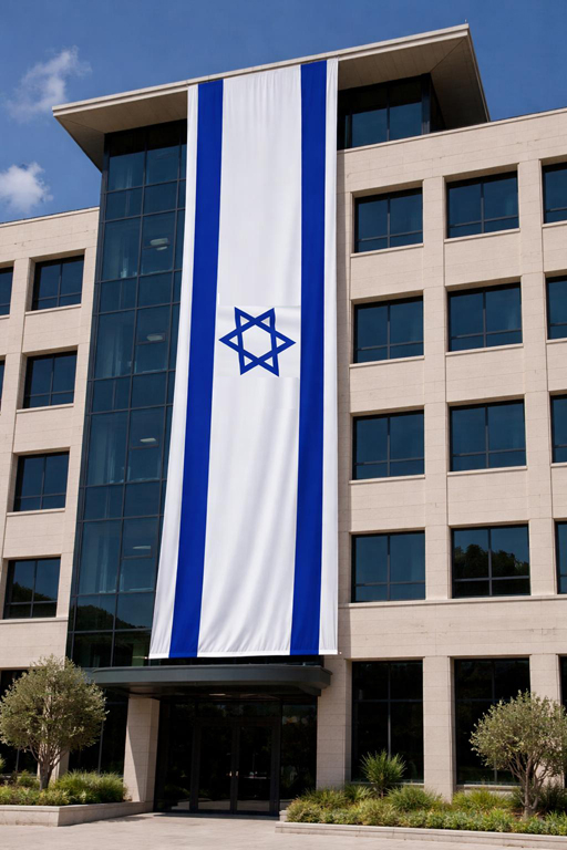 דגל אורך במידה 10X1.5 מבד סרוג תוצרת הארץ