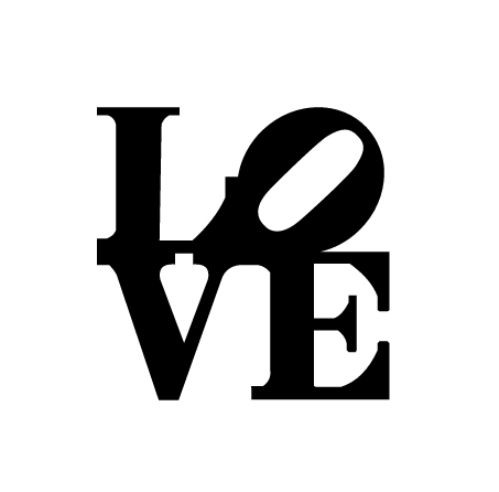 מדבקת קיר - Love