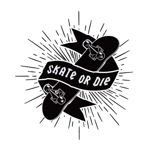 מדבקת קיר - סקייטבורד