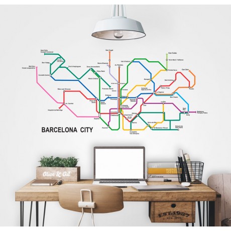 מדבקת קיר - ברצלונה