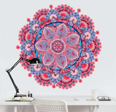 מדבקת קיר - מנדלה פרח