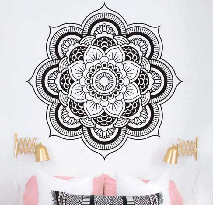 מדבקת קיר - מנדלה לוטוס