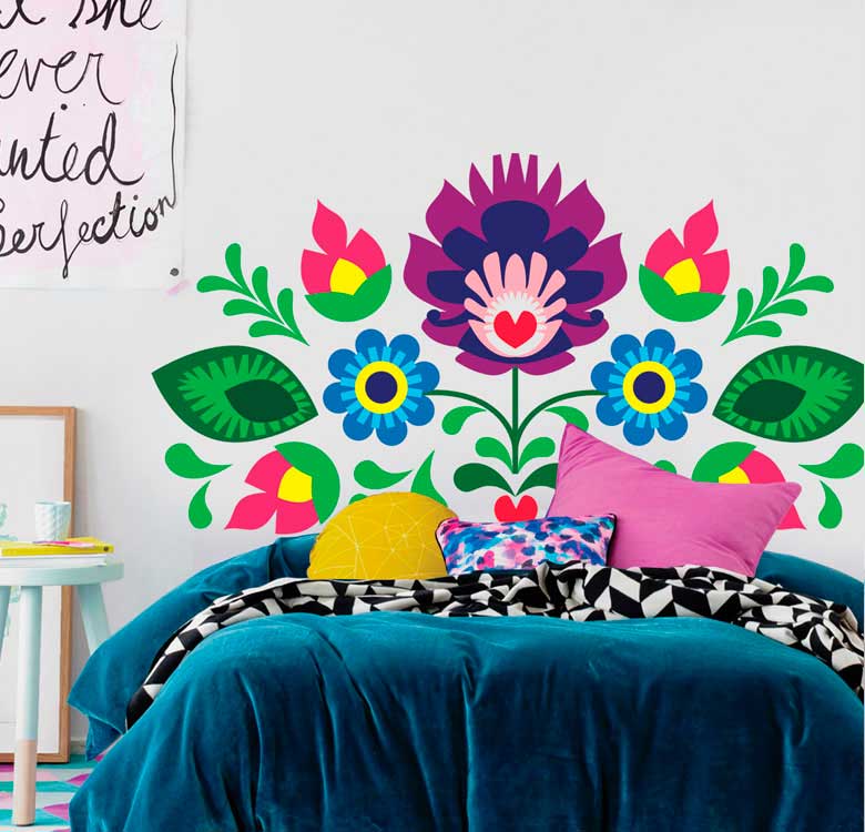 מדבקת קיר - Mexican headboard