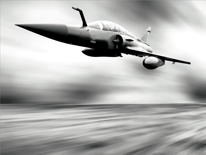 תמונת טפט מטוס קרב - Air Fighter שחור/לבן