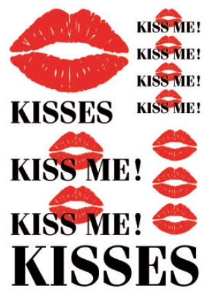 מדבקת קיר Kiss me