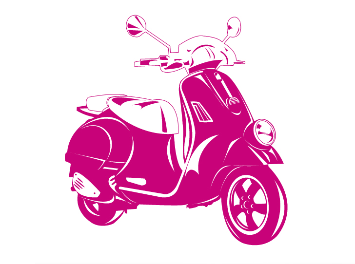 מדבקת קיר -Classic Vespa