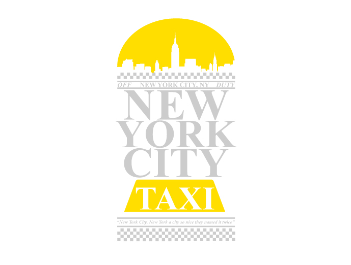 מדבקת קיר - New York City Taxi