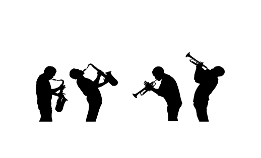 מדבקת קיר של נגני ג'אז