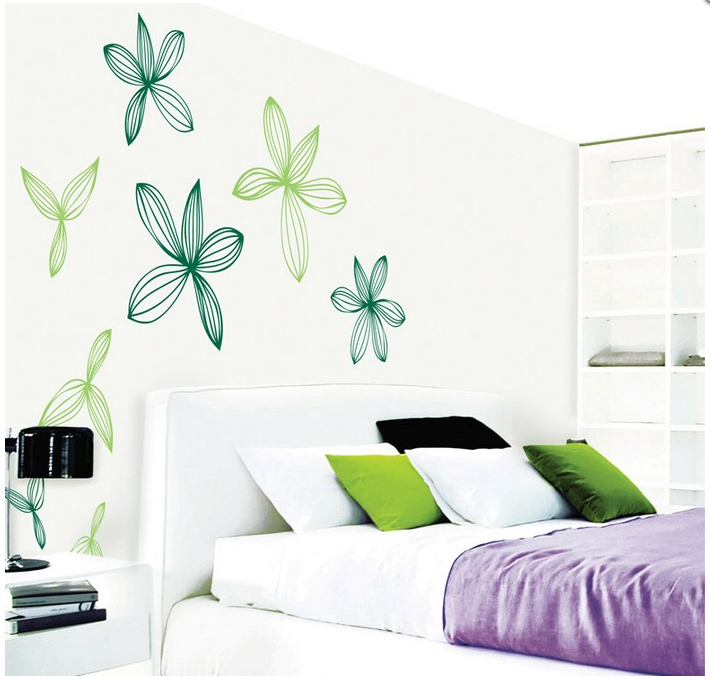 מדבקת קיר - פרחי לימון