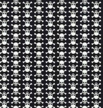 טפט להדבקה עצמית גולגולות לבן