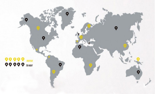 מדבקת קיר של העולם