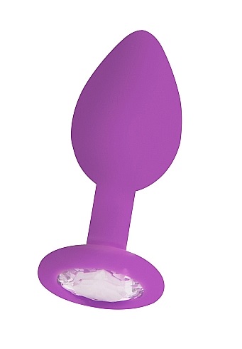 בט פלאג מסיליקון עם אבן יהלום במידה S