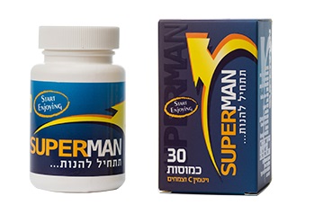 30 כדורים לזיקפה סופרמן Super Man באישור משרד הבריאות