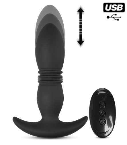 פלג אנאלי נטען דופק ורוטט עם שלט אלחוטי