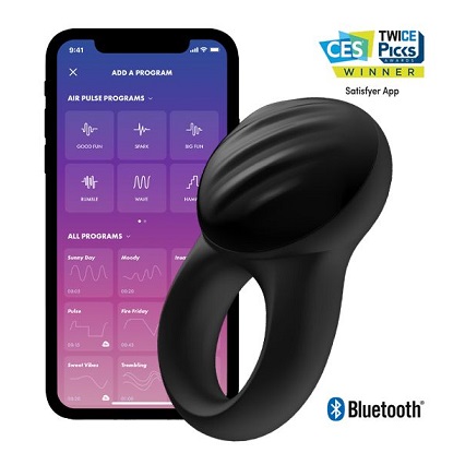 טבעת רטט זוגית מופעלת באפליקציה - Satisfyer Signet Ring APP
