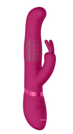 ויברטור מאלץ עם פנינים מסתובבים ורטט ולשון ארנב רוטטת לדגדגן 