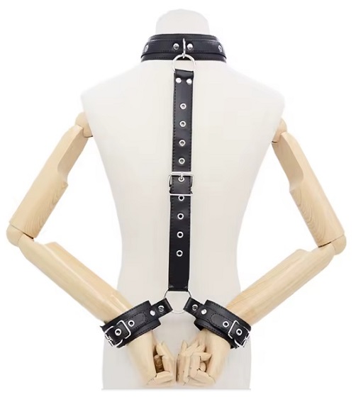 זוג אזיקי ידיים עם רצועה הניתנת לשינוי האורך וקולר