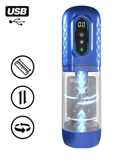 פלאש נטען ומפנק עם שרוול סיליקון עולה יורד ומסתובב ויניקה כמציצה