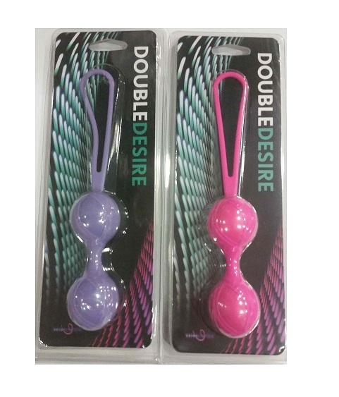 צמד ביצי סיליקון עם שילוב פלסטיק חלק