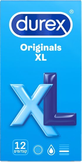 12 קונדומים דורקס Originals XL - במידה גדולה