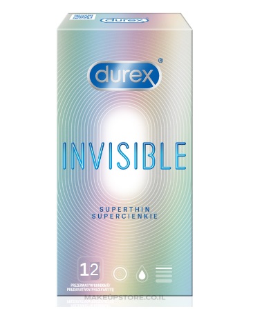 12 קונדומים דורקס Invisible - הכי דקים