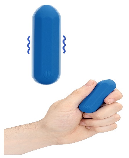 ביצת רטט קטנה כחולה ונטענת הרוטטת ב-10 מצבים מסיליקון רפואי