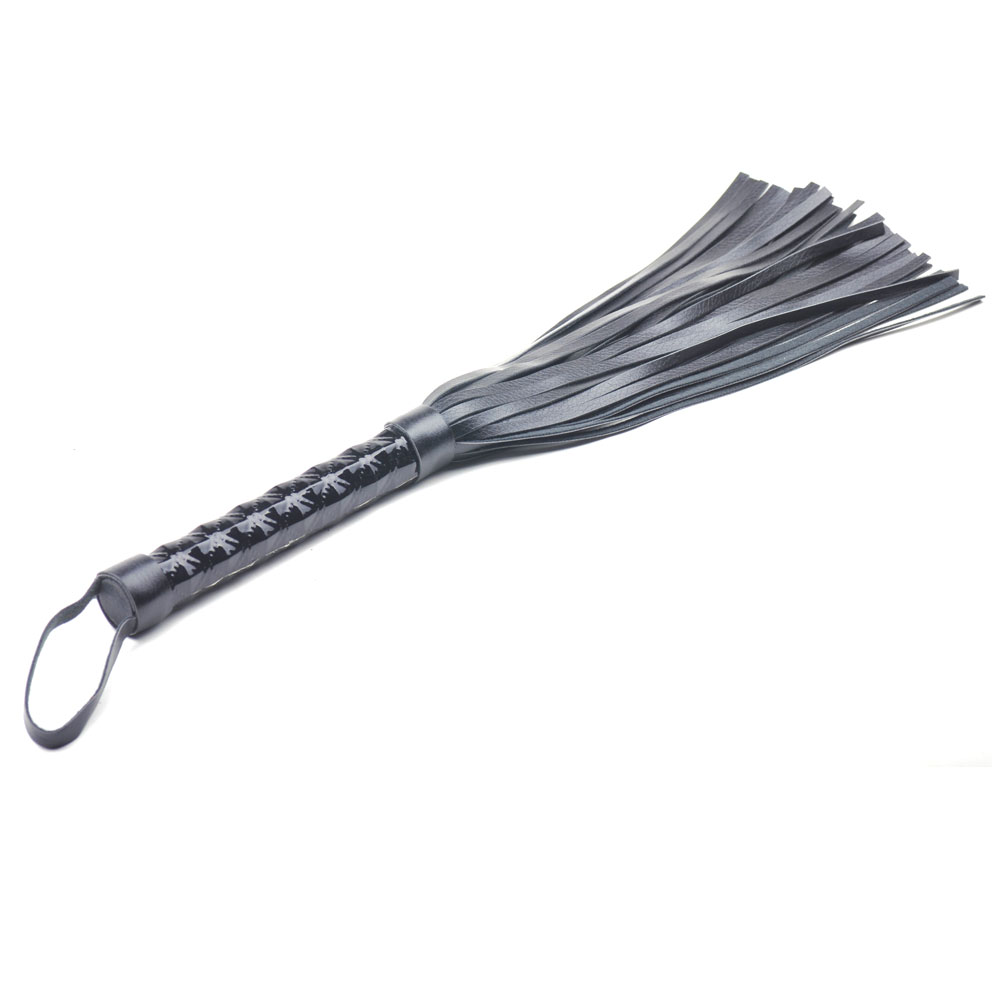 שוט רצועות שחור 