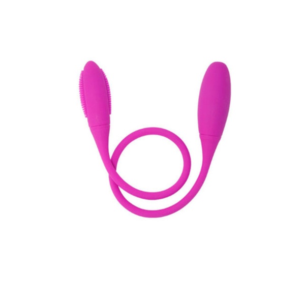 ויברטור דו מנועי נטען מסיליקון גמיש