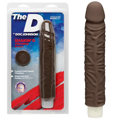 ויברטור סייבר סקין בצבע שוקולד 23 סמ DOC JOHNSON