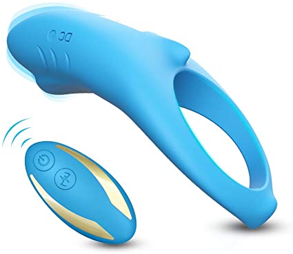 טבעת רטט זוגית נטענת עם שלט רחוק SHARK