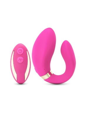 ויברטור זוגי נטען עם שלט רחוק