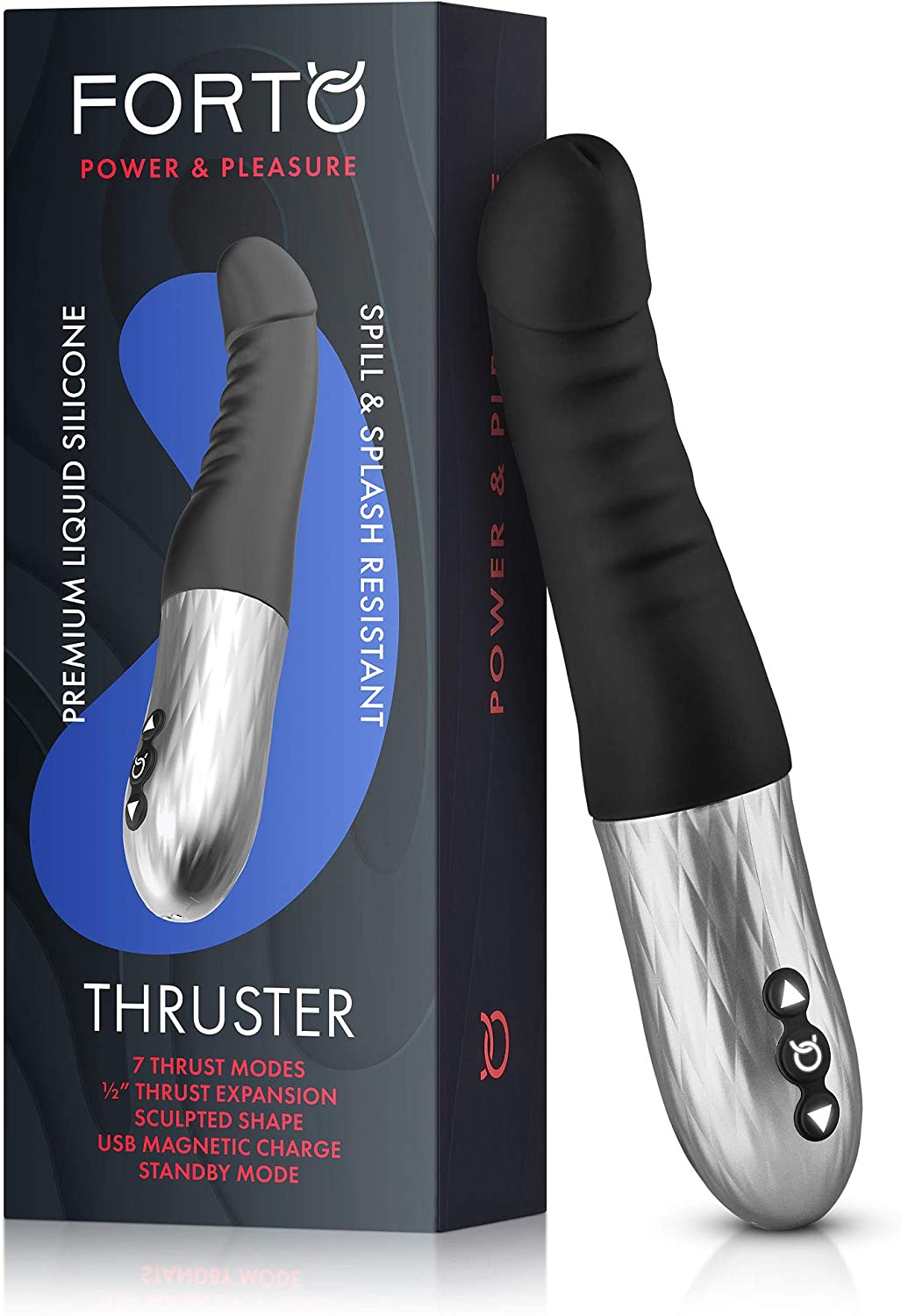 ויברטור סיליקון דפקן שחור THRUSTER