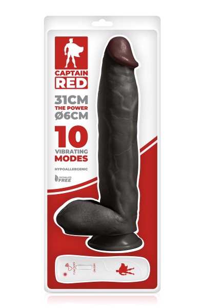 ויברטור ריאליסטי שחור ענק 31 סמ CAPTAIN RED