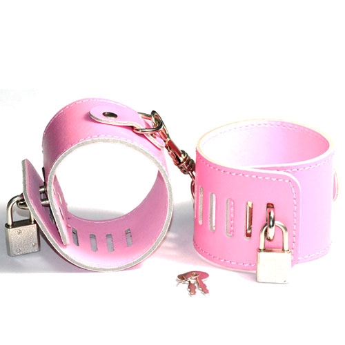 אזיקי ידיים ורודים עם מנעול