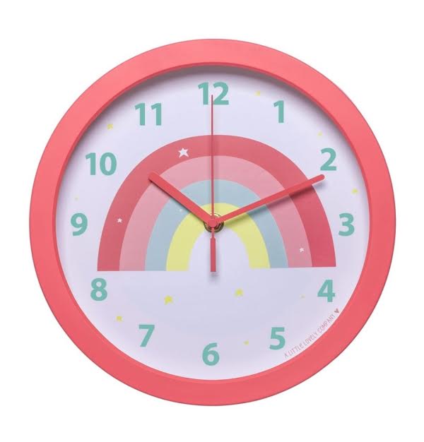 שעון לחדר ילדים קשת בענן
