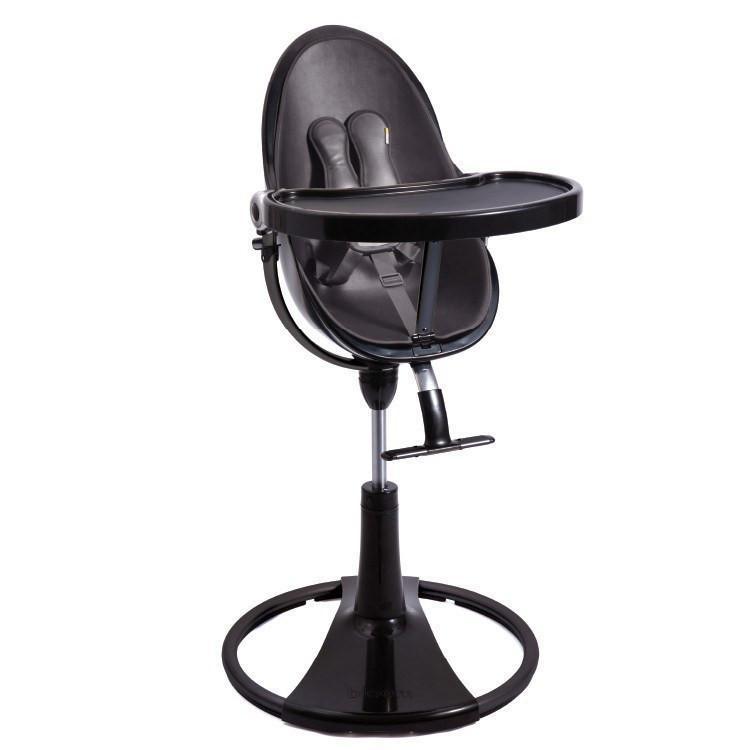 כסא אוכל לתינוק Bloom Fresco Chrome שלדה שחורה ריפוד שחור