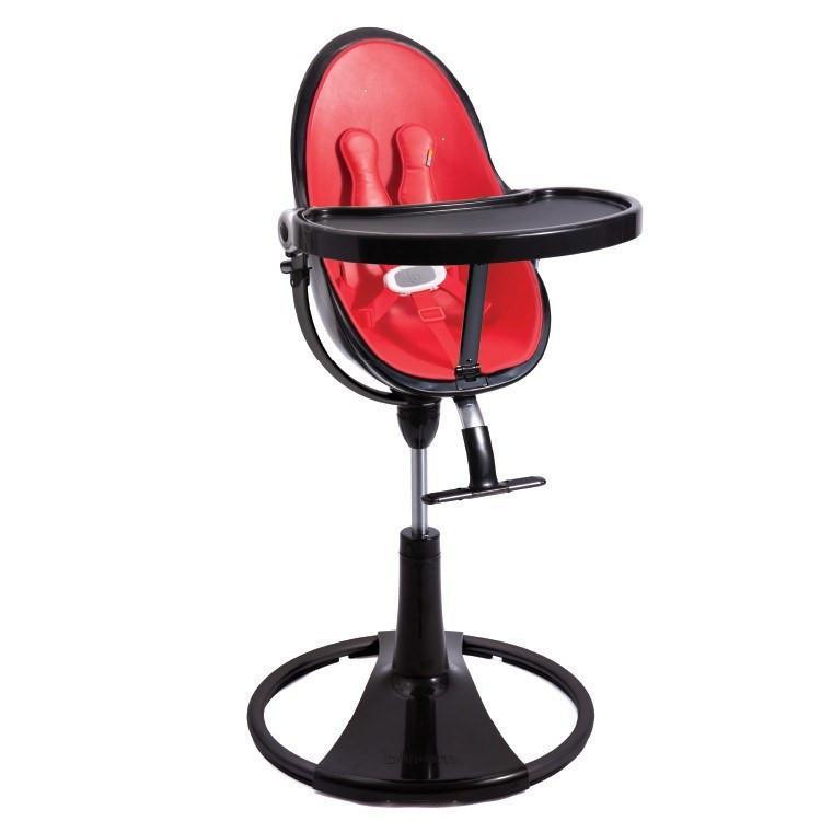 כסא אוכל לתינוק Bloom Fresco Chrome שלדה שחורה ריפוד אדום
