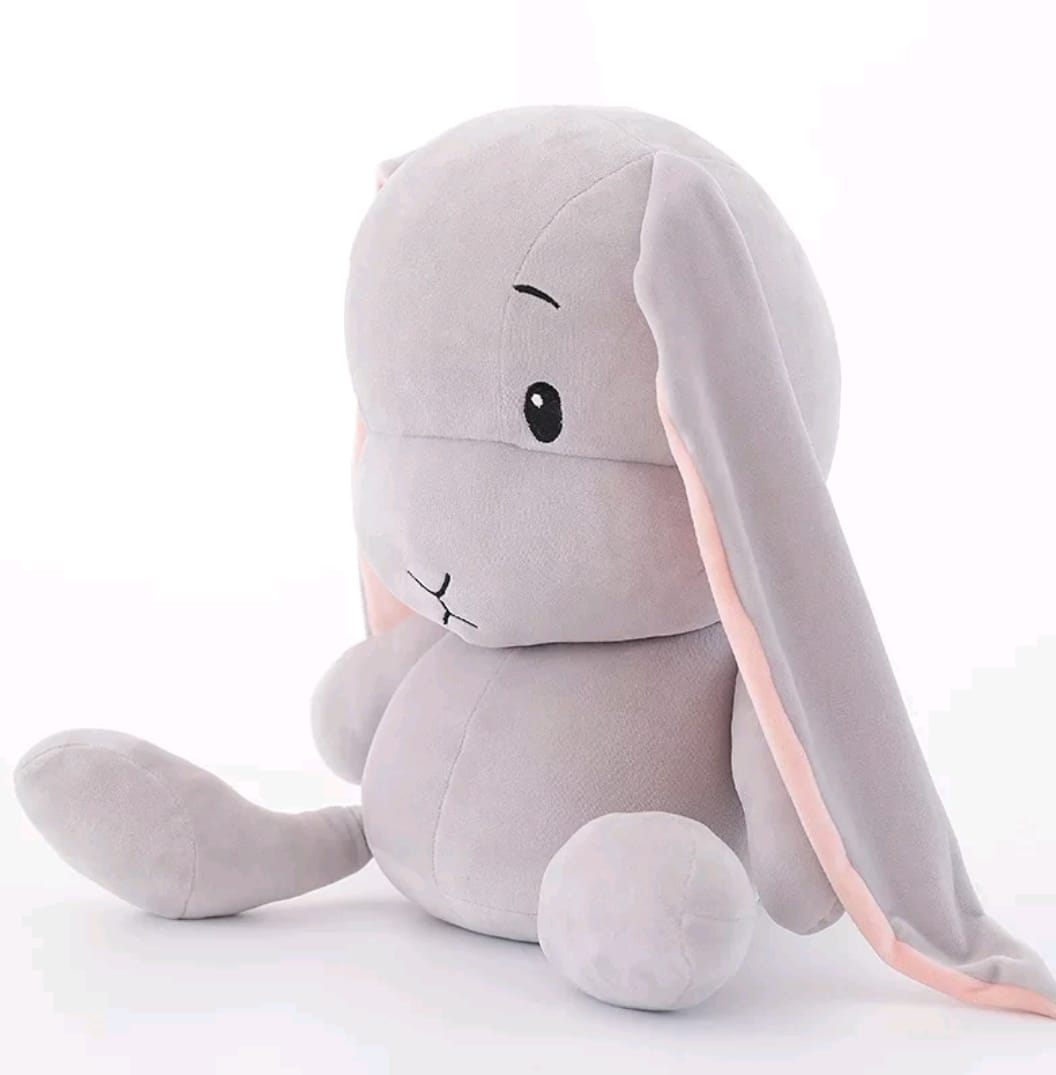 כרית בובה לתינוק ארנב אוזניים ארוכות אפור אקססוריז עיצוב חדר ילדים