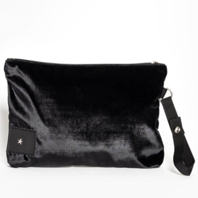 תיק קלאץ תיק טיטולים שחור קטיפה