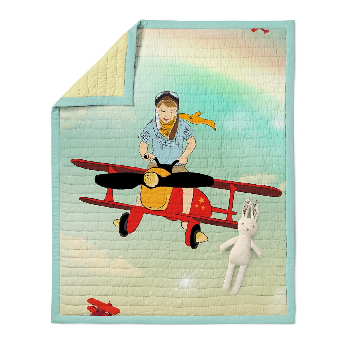 שמיכה לתינוק דגם מטוס נדב