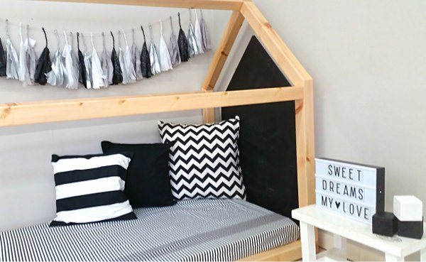 מיטת בית מעץ - תינוק 160/90