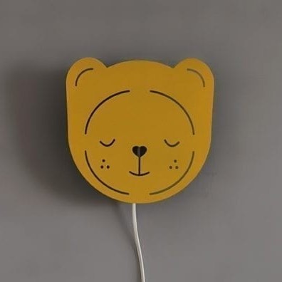 מנורת לילה צמודת קיר דגם דובי 