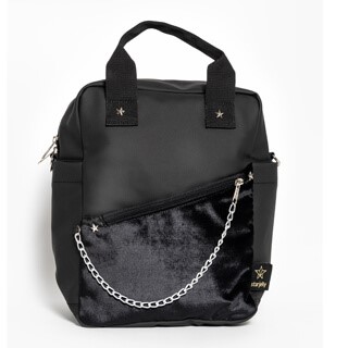 תיק גן לילדים שחור קטיפה