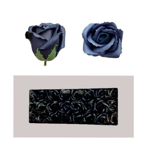 פרחי סבון שחור - מגש - 50 יח