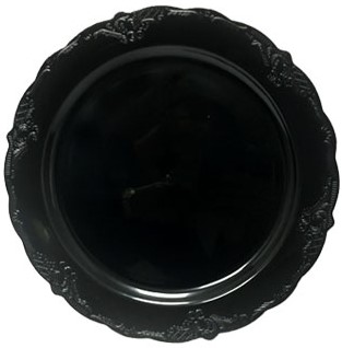 צלחות וינטג המקורי - שחורות בנוניות