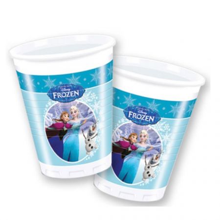 כוסות פלסטיק 200 מל 8 יחידות - פרוזן - לשבור את הקרח