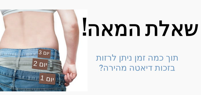 כמה מהר ניתן לרזות בזכות דיאטה המירה