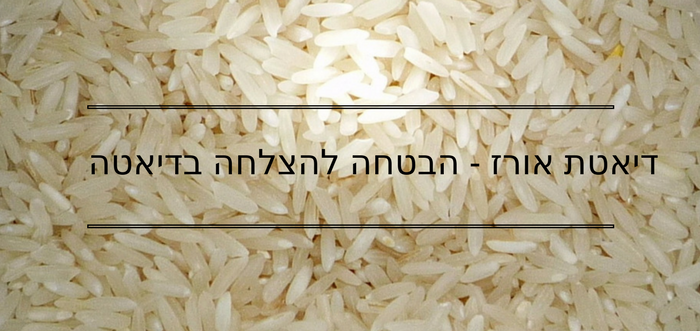 דיאטה אורז-הבטחה להצלחת דיאטה