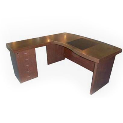 שולחן משרדי פינתי מעץ כולל שלוחה ורגל מגירות דגם קורנל 
