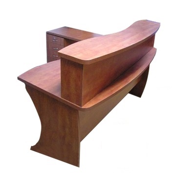 דלפק קבלה גל פינתי כולל שלוחה רתומה ורגל קבועה 5 מגירות 